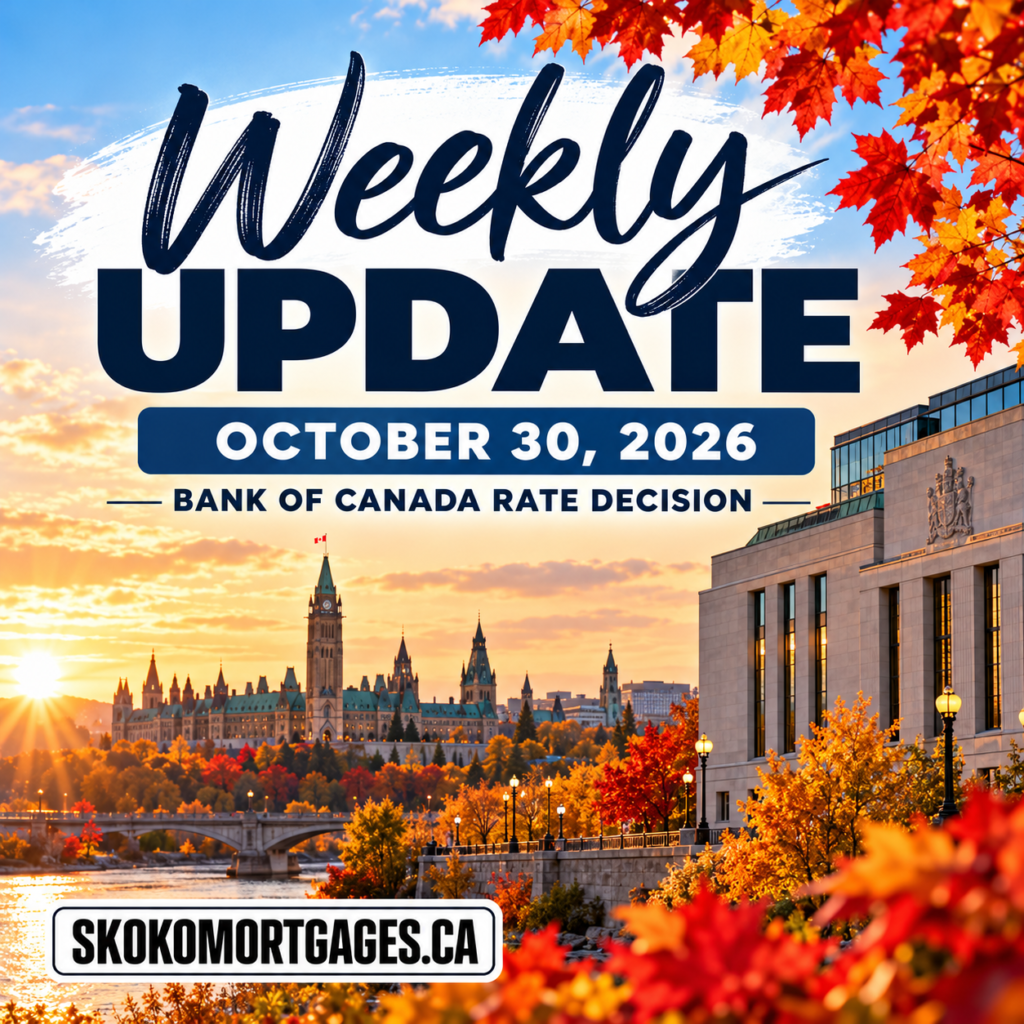 Weekly Mortgage and Market Update for October 30, 2026 about the Bank of Canada rate decision